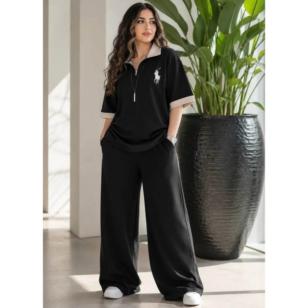 ست لباس راحتی نخی طوسی